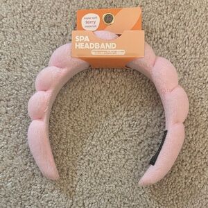 Spa Headband - Pink Terry Fabric